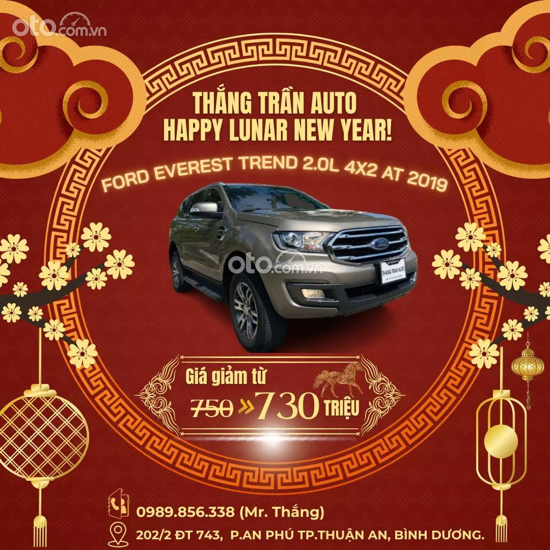 2019 Ford Everest Trend 2.0 AT 4x2