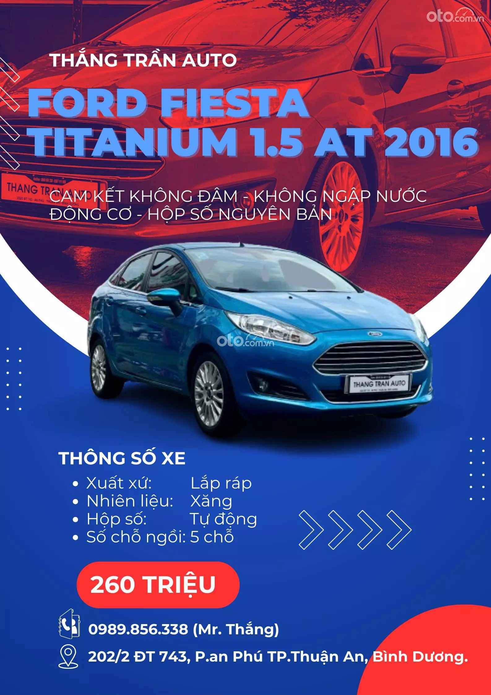 2016 Ford Fiesta 1.5AT Titanium