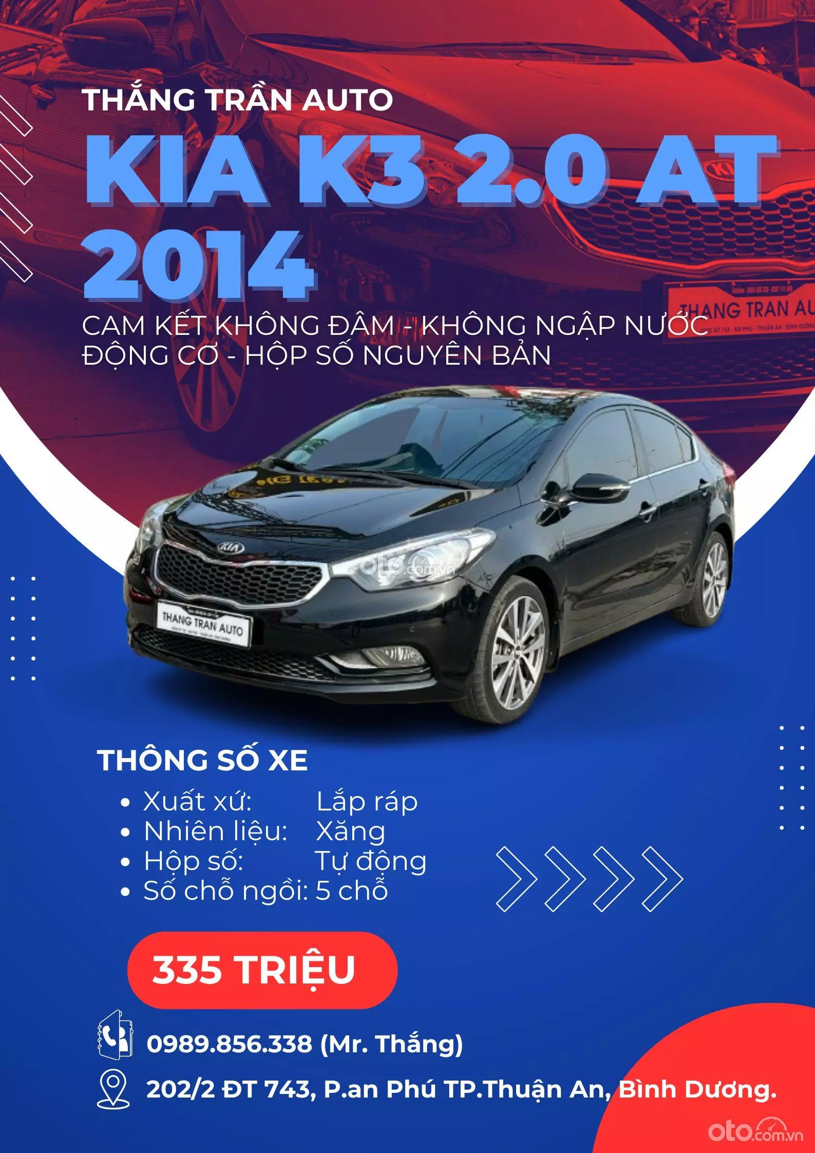 2014 Kia K3 2.0AT
