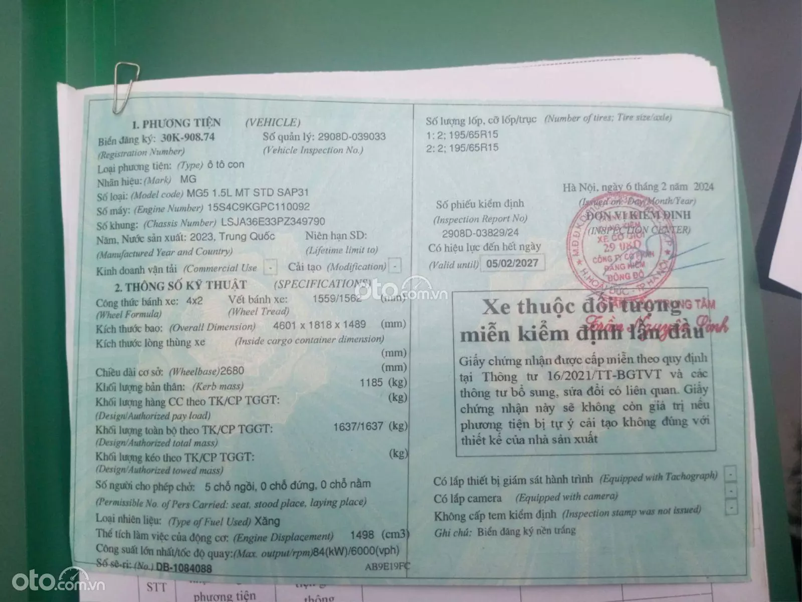 2023 MG 5 1.5L MT - ảnh nhỏ 8