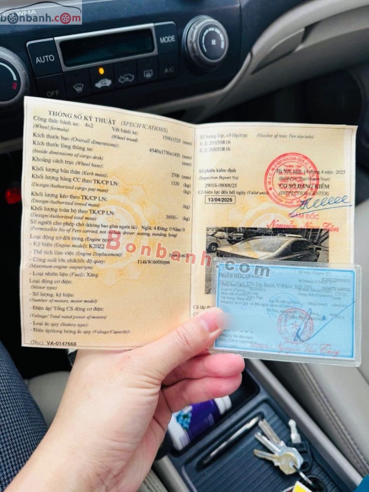 2007 Honda Civic 2.0 AT - ảnh nhỏ 6