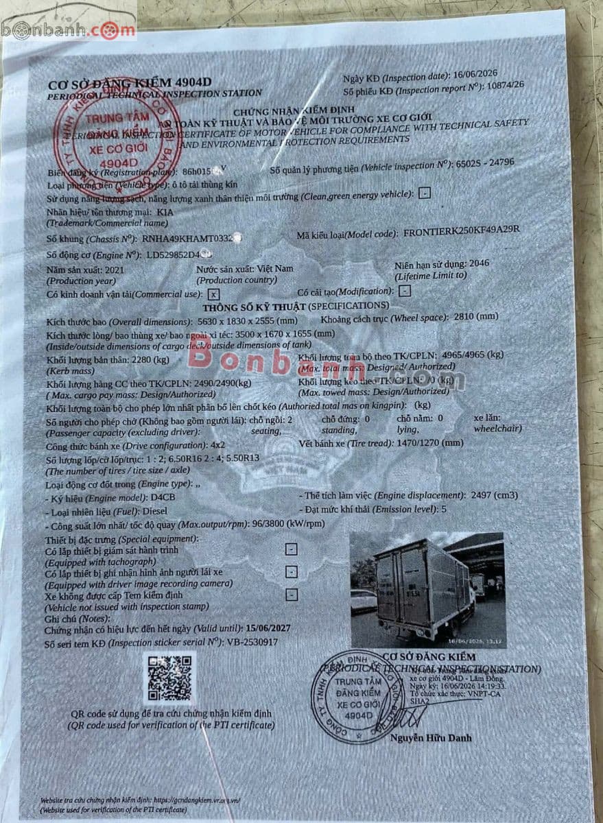 2021 Kia Frontier K250 Thùng Kín - ảnh nhỏ 8